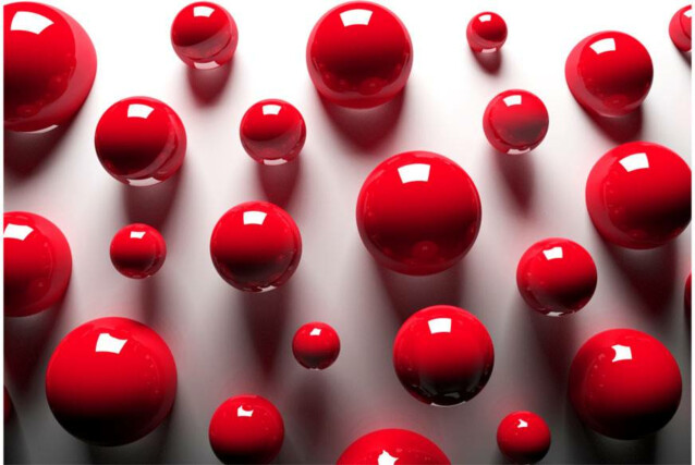 Kuvatapetti Artgeist Red Balls eri kokoja