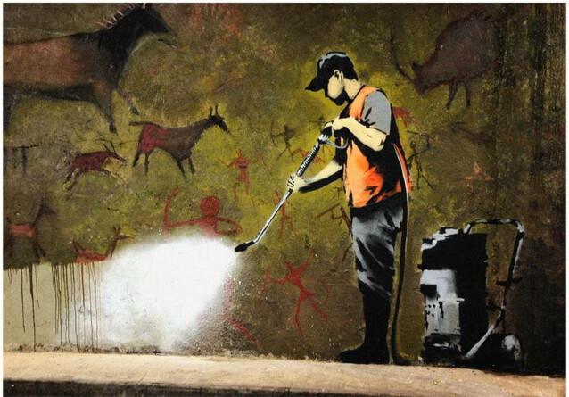 Kuvatapetti Artgeist Banksy - Cave Painting eri kokoja