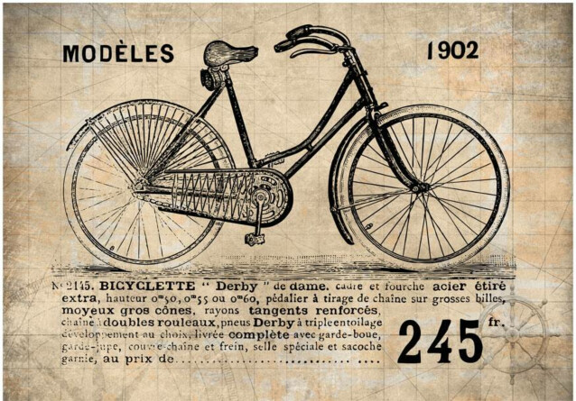 Kuvatapetti Artgeist Old School Bicycle eri kokoja
