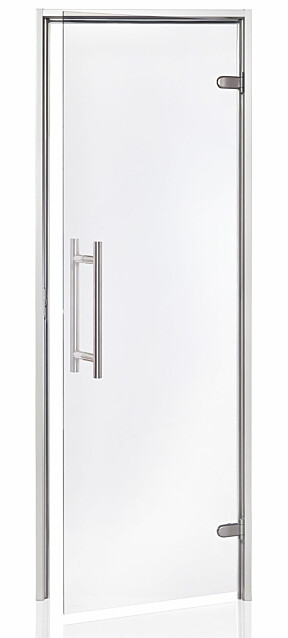 Höyrysaunan ovi Andres Glass Light Premium, alumiinikarmi, eri kokoja, eri värejä