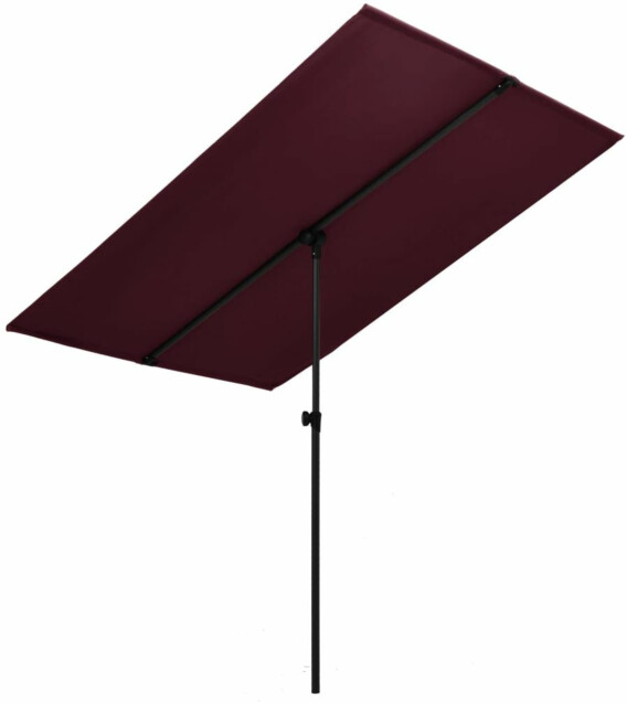 Aurinkovarjo alumiinitanko 180x130 cm viininpunainen_1