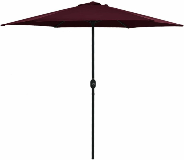Aurinkovarjo alumiinitanko 270x246 cm viininpunainen_1