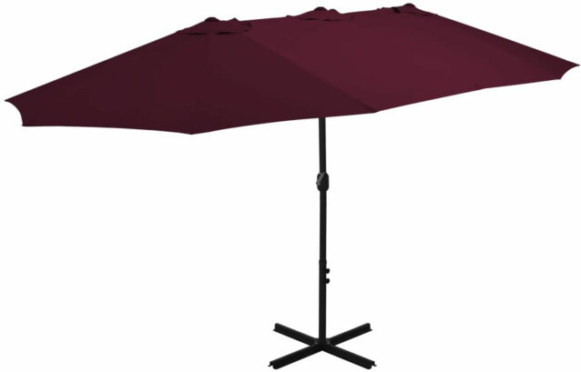 Aurinkovarjo alumiinitanko 460x270 cm viininpunainen_1