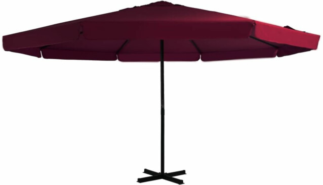 Aurinkovarjo alumiinitanko 500 cm viininpunainen_1
