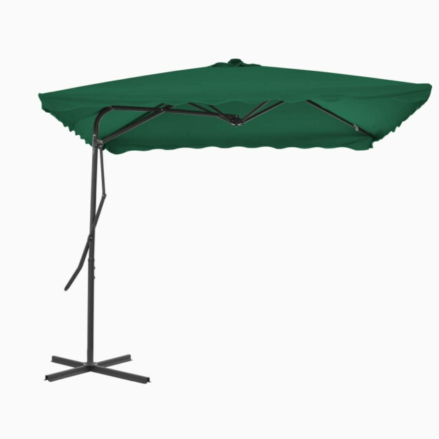 Aurinkovarjo terästanko 250x250 cm vihreä_1