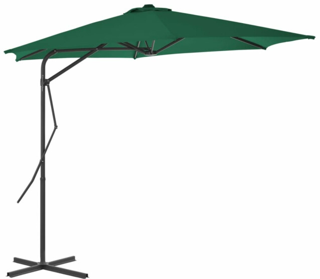 Aurinkovarjo terästanko 300 cm vihreä_1