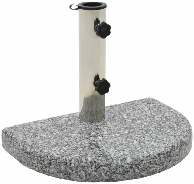 Aurinkovarjon alusta graniitti 10 kg kaareva harmaa_1