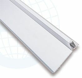 LED-jalkalistan ulkokulmapala Euroshrink E-320A, alumiini, 80mm, mattahopea