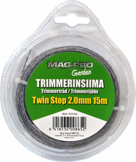 Trimmerin siima Mag-Pro Garden Twin Stop 2.0 mm 15m 