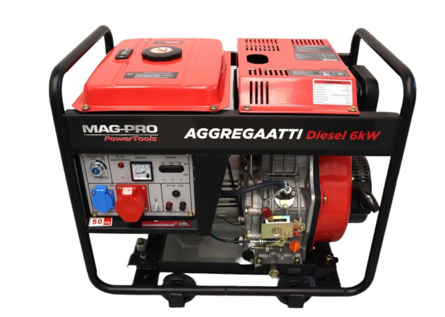Aggregaatti Mag-Pro Power Tools, diesel, 6kW, 418cc, 4-tahti, sähköstartti