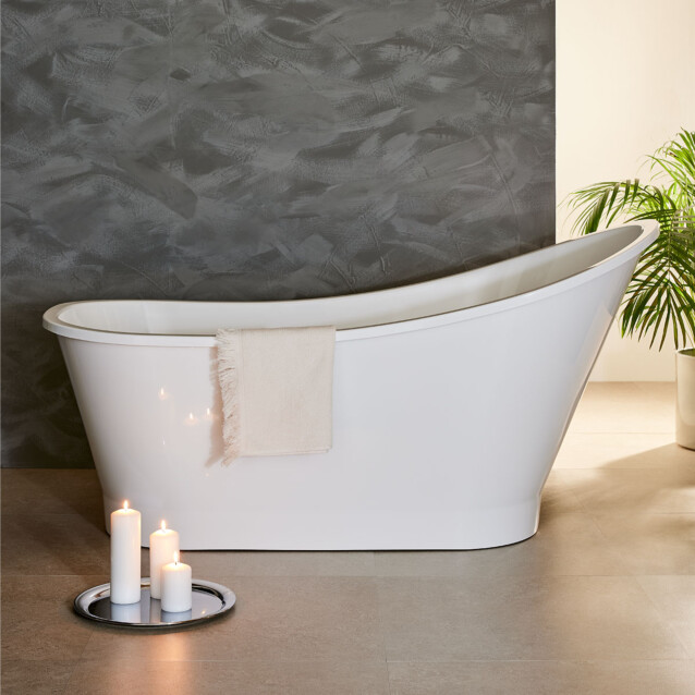 Kylpyamme Bathlife Dvala 1600x730 mm valkoinen