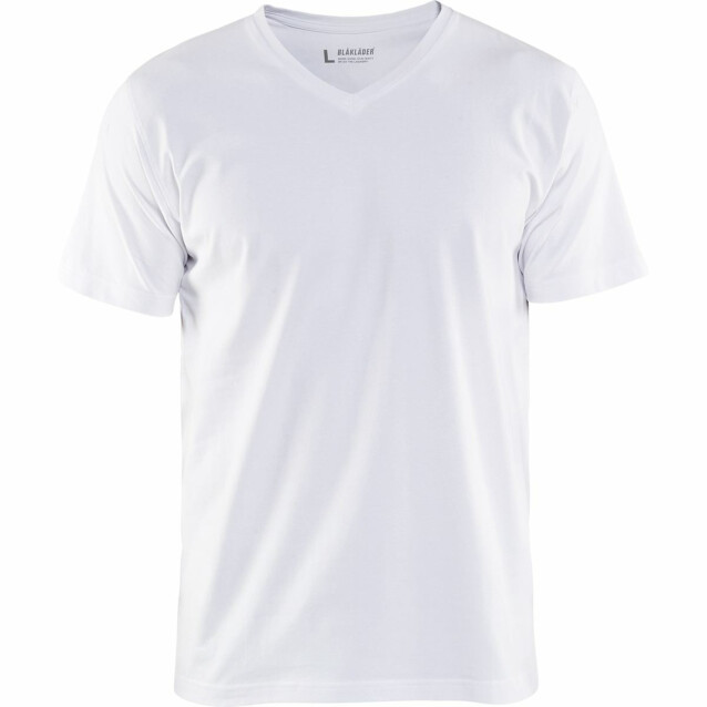 T-paita Blåkläder 3360 V-kauluksella valkoinen