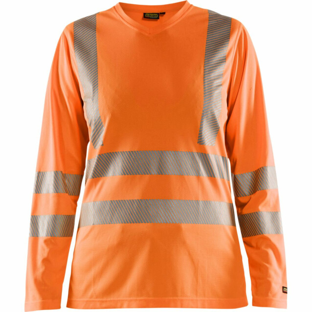 Naisten pitkähihainen t-paita Blåkläder 3485 Highvis huomio-oranssi