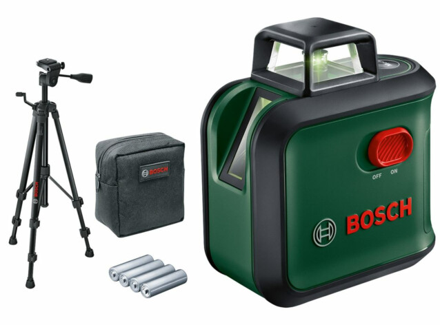 Ristilinjalaser Bosch AdvancedLevel 360 Set, jalustalla