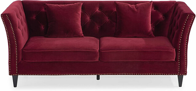 Sohva Charlene 3 ist sametti punainen