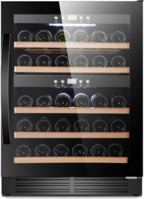 Kahden lämpötilan viinikaappi Cavin Scandinavian Collection 40 Fullglass Black, musta, integroitava