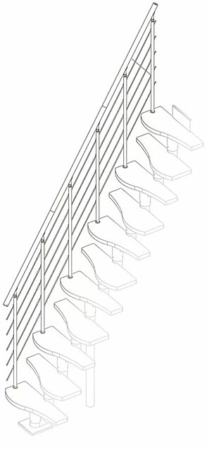 Porraskaide Dolle Shape 6 Basil/Berlin-portaisiin lakattu pyökki eri vaihtoehtoja