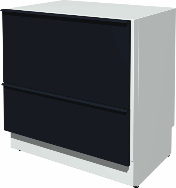 Jääkaappipakastin vetolaatikoilla Festivo Citycold 800 CF, 80cm, valkoinen/musta
