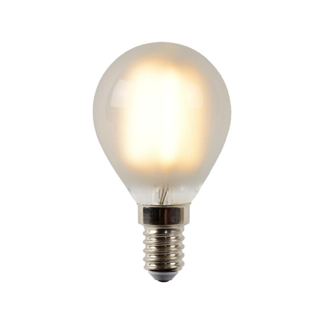 LED-lamppu Lucide filamentti E14 Ø4,5cm himmennettävä 4W 2700K maitolasi