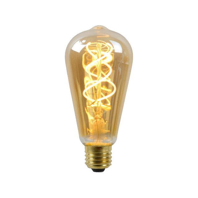 LED-lamppu Lucide filamentti E27 Ø6,4cm himmennettävä 5W 2200K amber