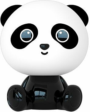Lasten yöpöytävalaisin Lucide Dodo Panda, 1x3W, 3 StepDim, musta/valkoinen