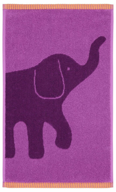 Käsipyyhe Finlayson Elefantti Vapaa, 30x50cm, luomupuuvilla, violetti/oranssi