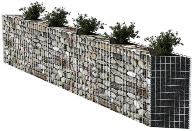 Kivikori, galvanoitu teräs, 300x30x100cm