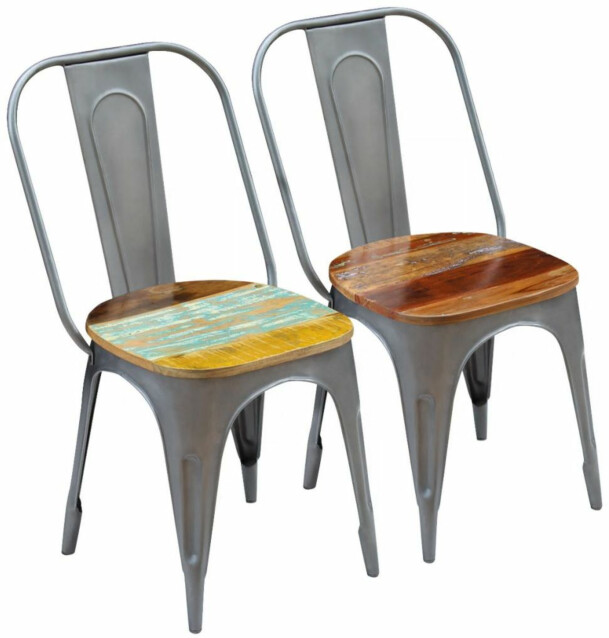 Ruokapöydän tuolit 2 kpl, 47x52x89 cm, uusiokäytetty puu