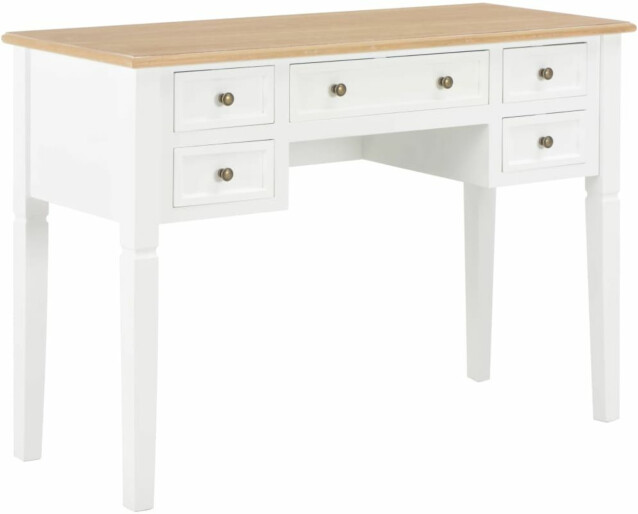 Kirjoituspöytä, valkoinen, 109,5x45x77,5 cm, puinen