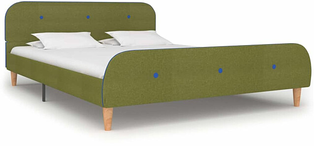 Sängynrunko, vihreä kangas, 135x190 cm