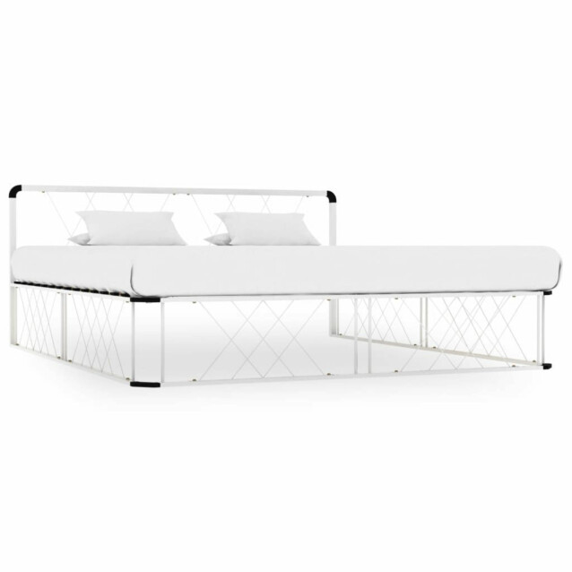 Sängynrunko Elegant, valkoinen metalli, 200x200 cm