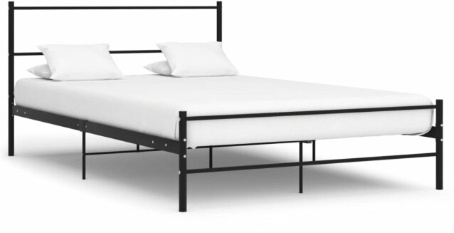 Sängynrunko Basic, musta metalli, 120x200 cm