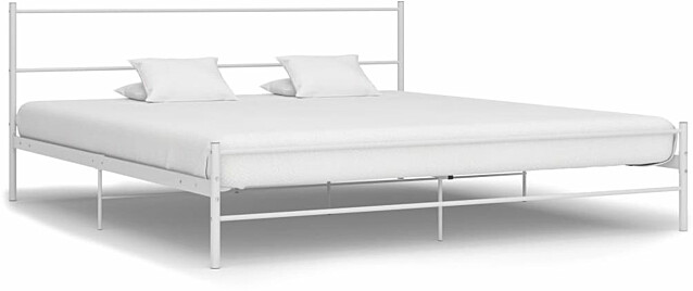 Sängynrunko Basic, valkoinen metalli, 160x200 cm