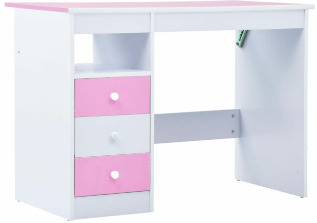 Lasten piirustuspöytä, kallistettava, vaaleanpunainen ja valkoinen