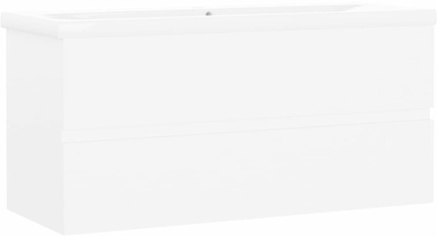 Allaskaappi sisäänrakennetulla altaalla, 100x38,5x45 cm, valkoinen