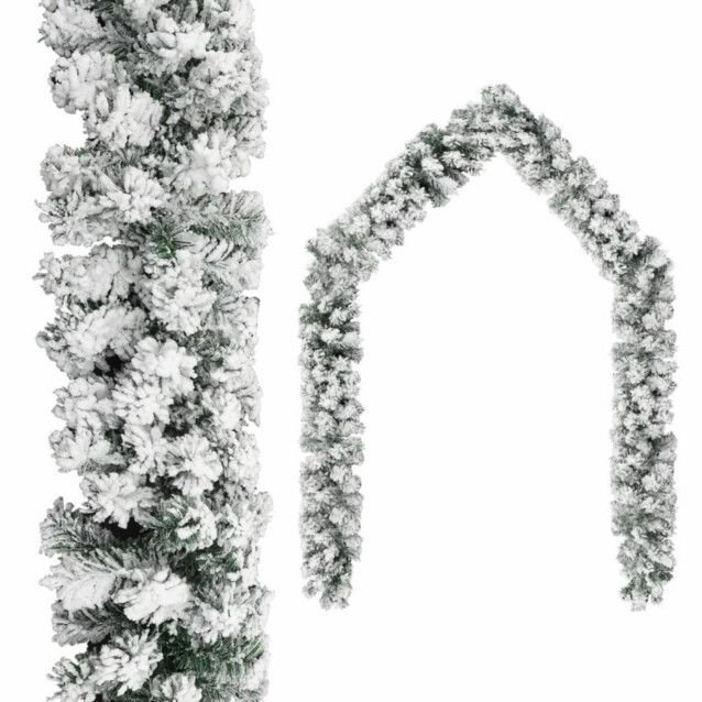 Jouluseppele lumihuurteella, vihreä, 10 m, PVC