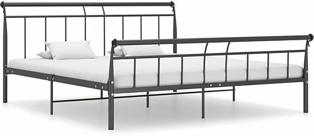 Sängynrunko, musta metalli, 180x200 cm