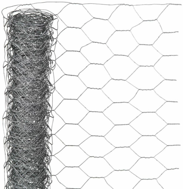 Metalliverkko kuusikulmainen, 1x10m, 40mm, galvanoitu teräs
