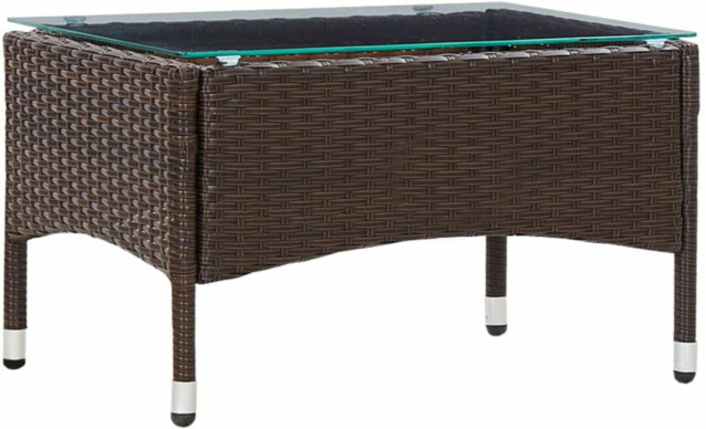 Sohvapöytä, 60x40x36 cm, ruskea polyrottinki