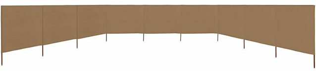 Tuulensuojakangas 9 paneelilla, 1200x120 cm, ruskeanharmaa