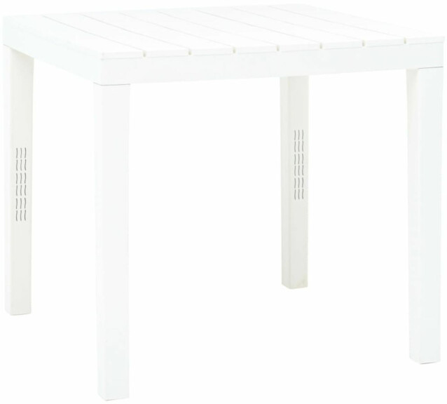 Puutarhapöytä, valkoinen, 78x78x72 cm, muovi