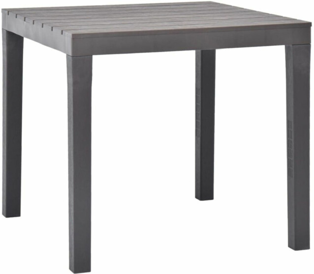 Puutarhapöytä, mokka, 78x78x72 cm, muovi