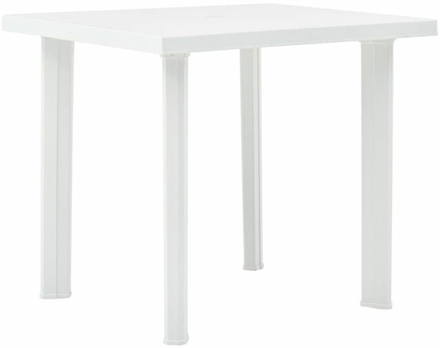 Puutarhapöytä, valkoinen, 80x75x72 cm, muovi