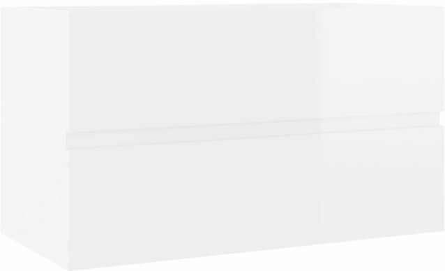 Allaskaappi, korkeakiilto valkoinen, 80x38,5x45 cm, lastulevy