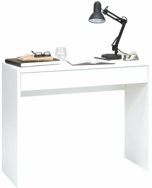 Fmd työpöytä leveällä vetolaatikolla 100x40x80 cm valkoinen_1