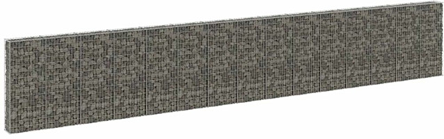 Gabion kivikori kansilla galvanoitu teräs 900x30x150 cm