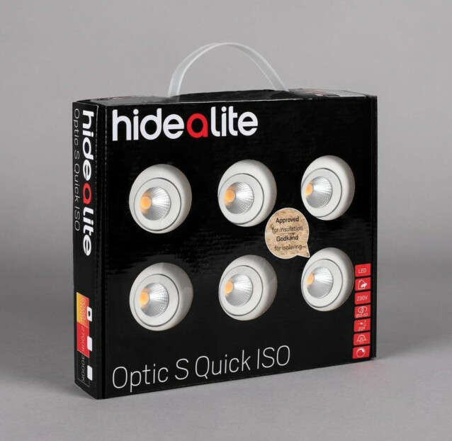 LED-alasvalosarja Hide-a-lite Optic Quick S ISO 6-pack säädettävä valkoinen