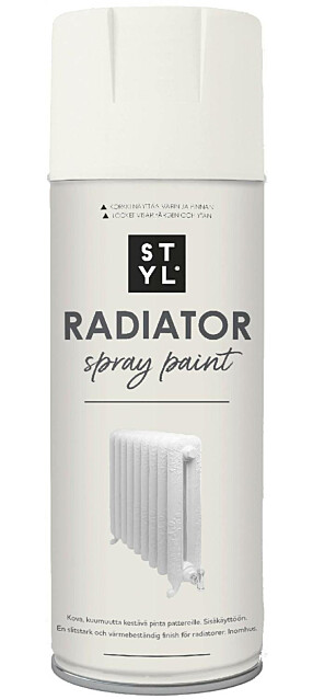 Spraymaali pattereille Rust-Oleum STYL 400ml valkoinen RAL 9016