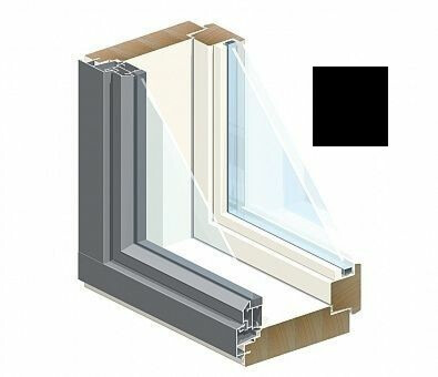Ikkuna HR-ikkunat MSEAL, puu-alumiini, musta, mittatilaus