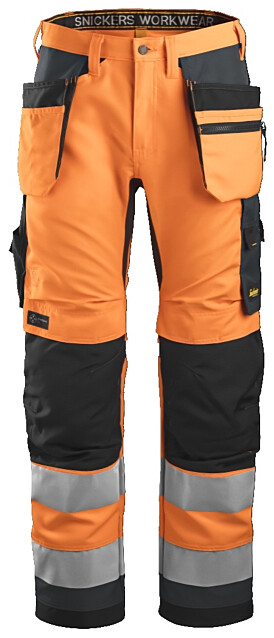 Huomiotyöhousut Snickers Workwear AllroundWork+ 6230 oranssi